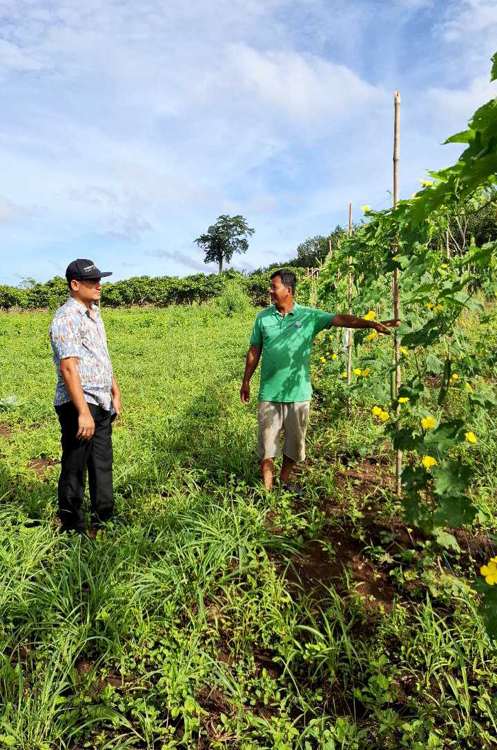 Lape on his farm